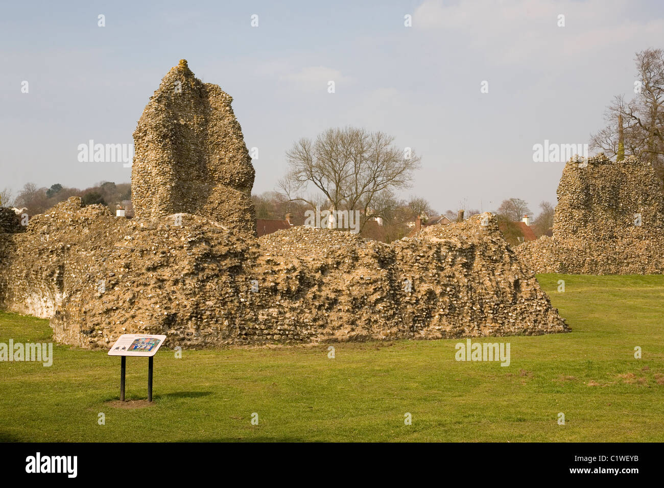 Ruines du château de Berkhamsted Hertfordshire en Angleterre Banque D'Images