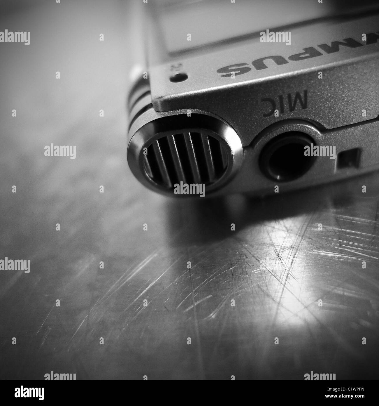 Un dispositif d'enregistrement portable. Banque D'Images