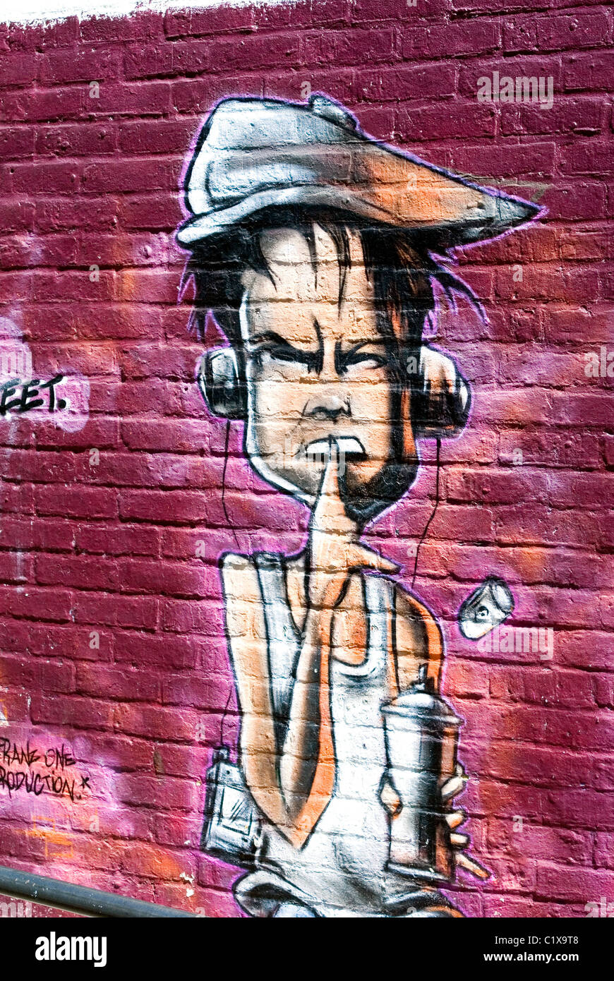 Graffiti dans les rues de Londres Banque D'Images