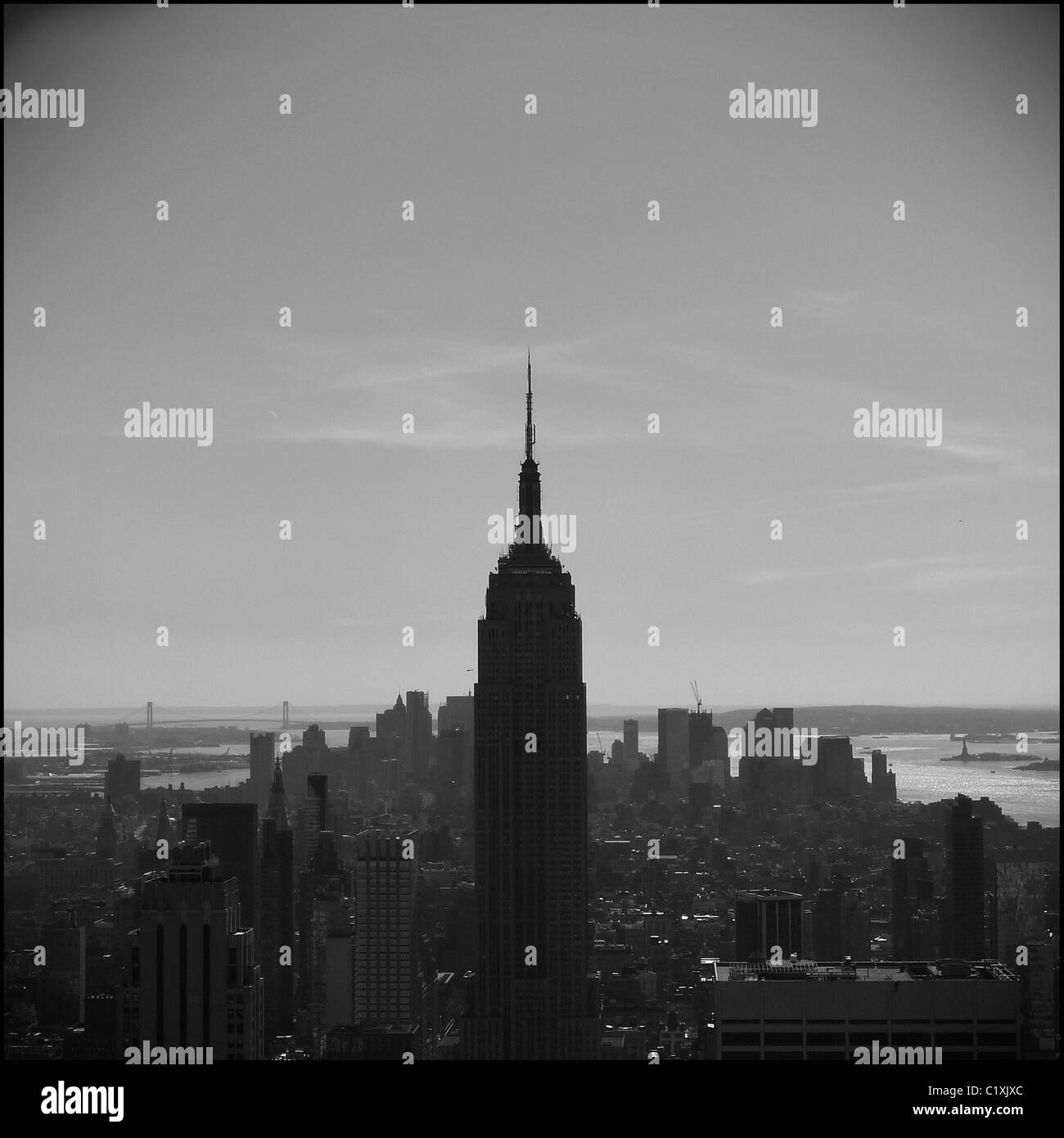 Les villes américaines, l'Empire State Building, New York City USA. Banque D'Images