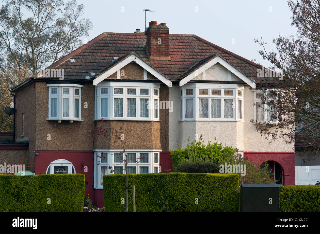 Maisons dans le quartier londonien d'Enfield. UK Banque D'Images