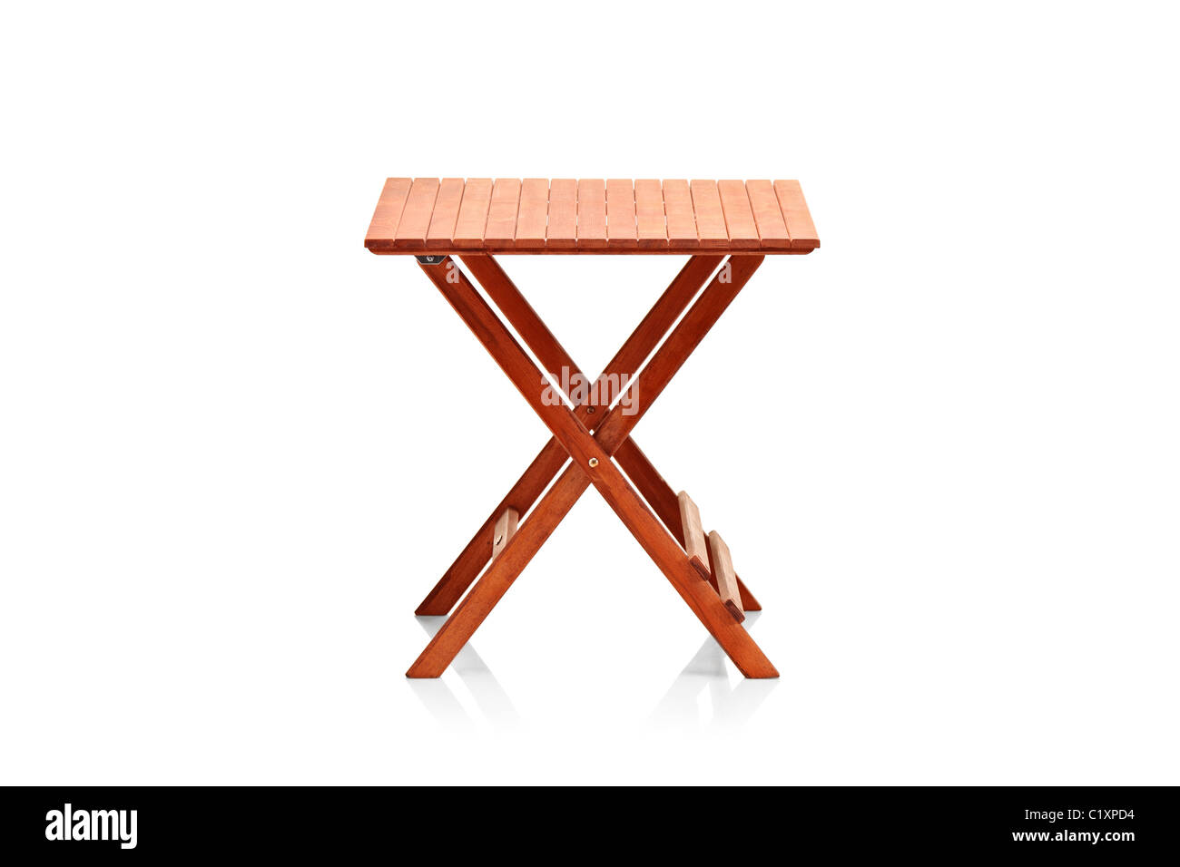 Table pliante en bois Banque D'Images