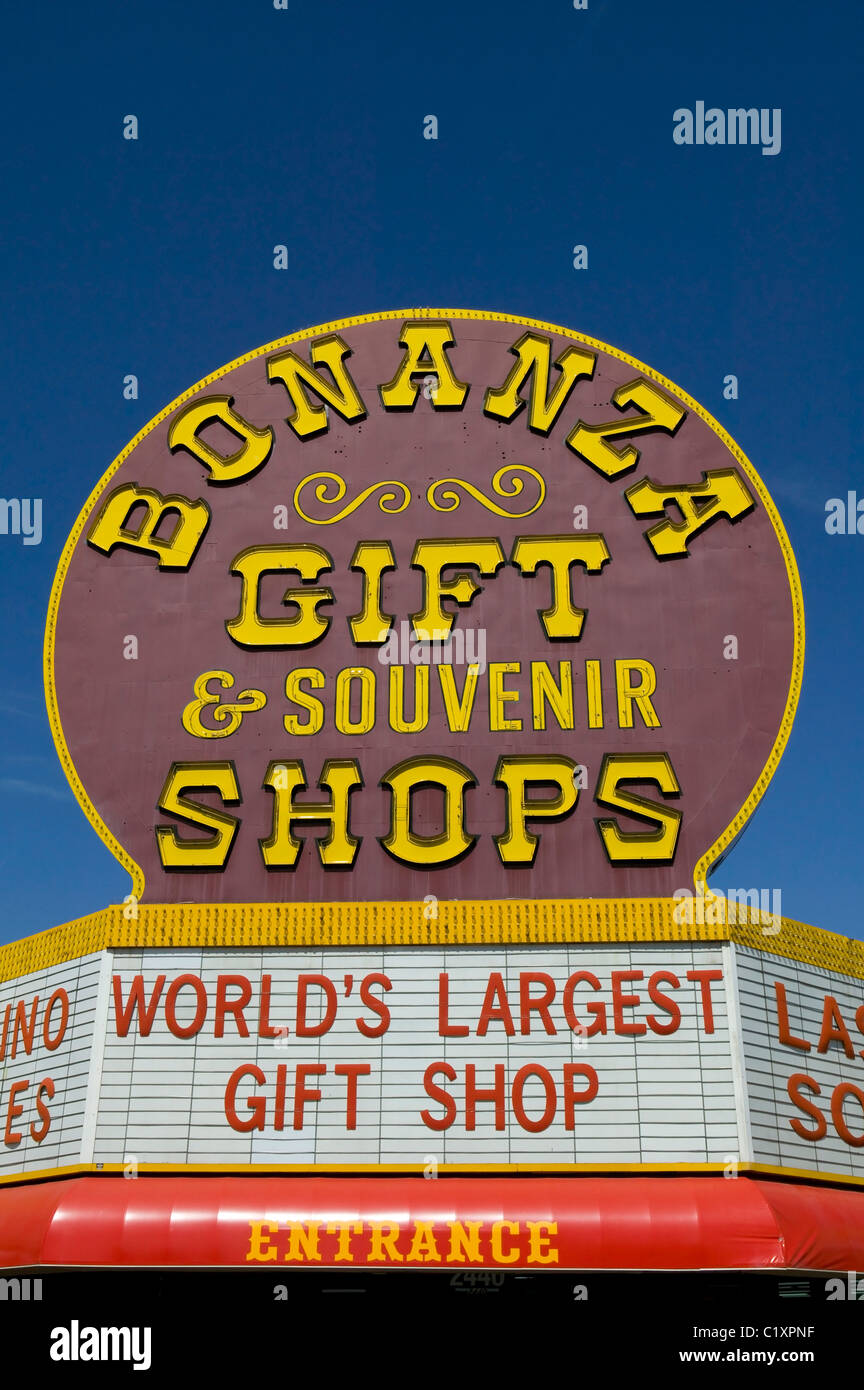 Cadeau Bonanza et des boutiques de souvenirs, Las Vegas Banque D'Images