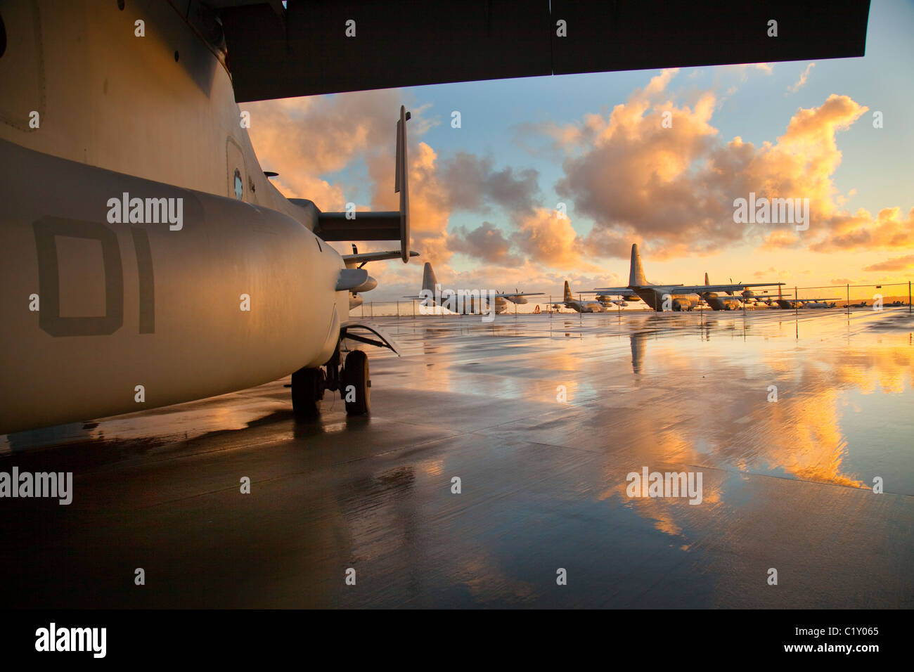 KC130J Hercules à la Marine Corps Air Station Miramar CA Banque D'Images