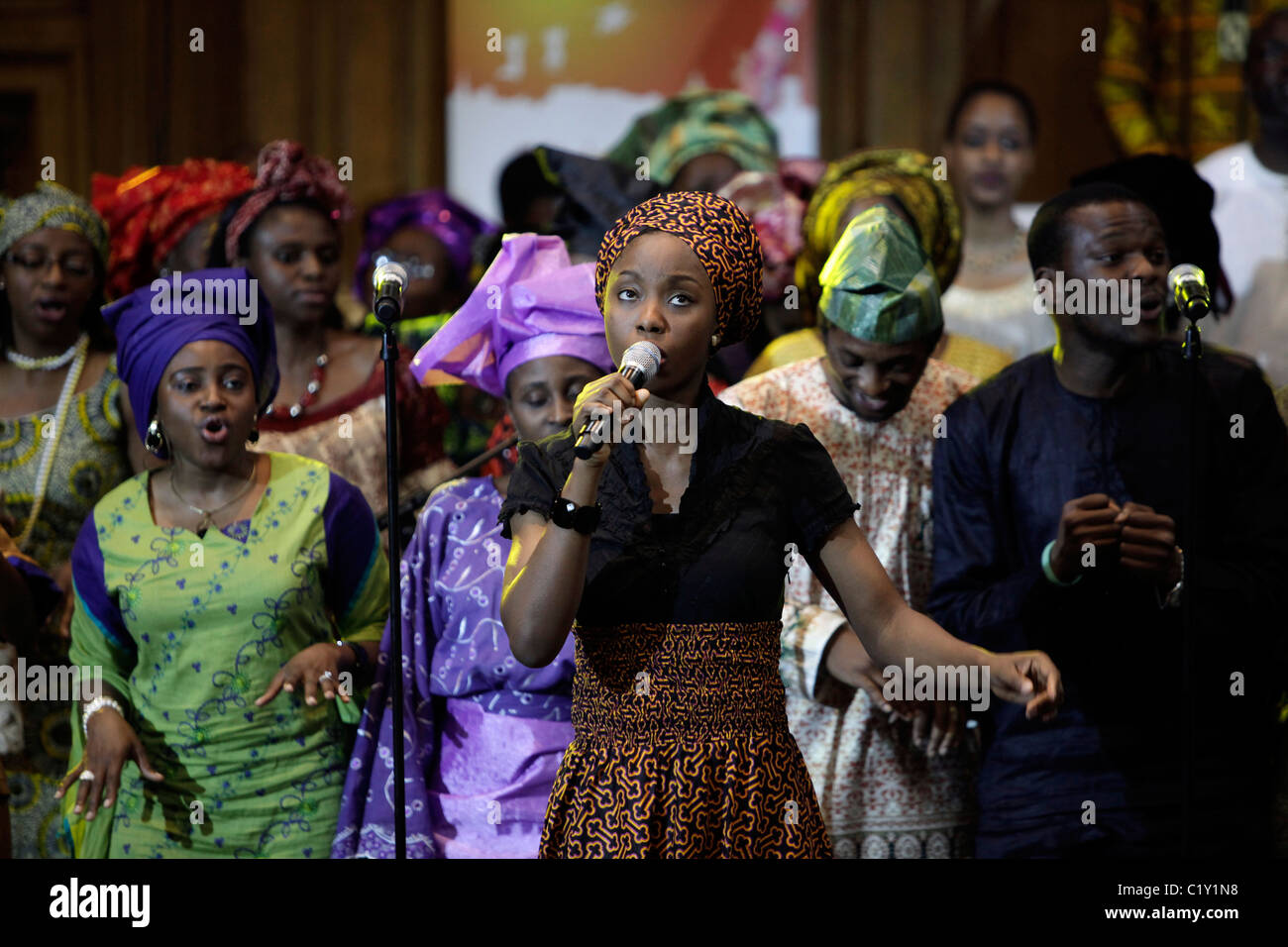 La chorale africaine à la célébration de clôture de l'événement la Conférence Missionnaire Mondiale d'Edimbourg 2010 Banque D'Images