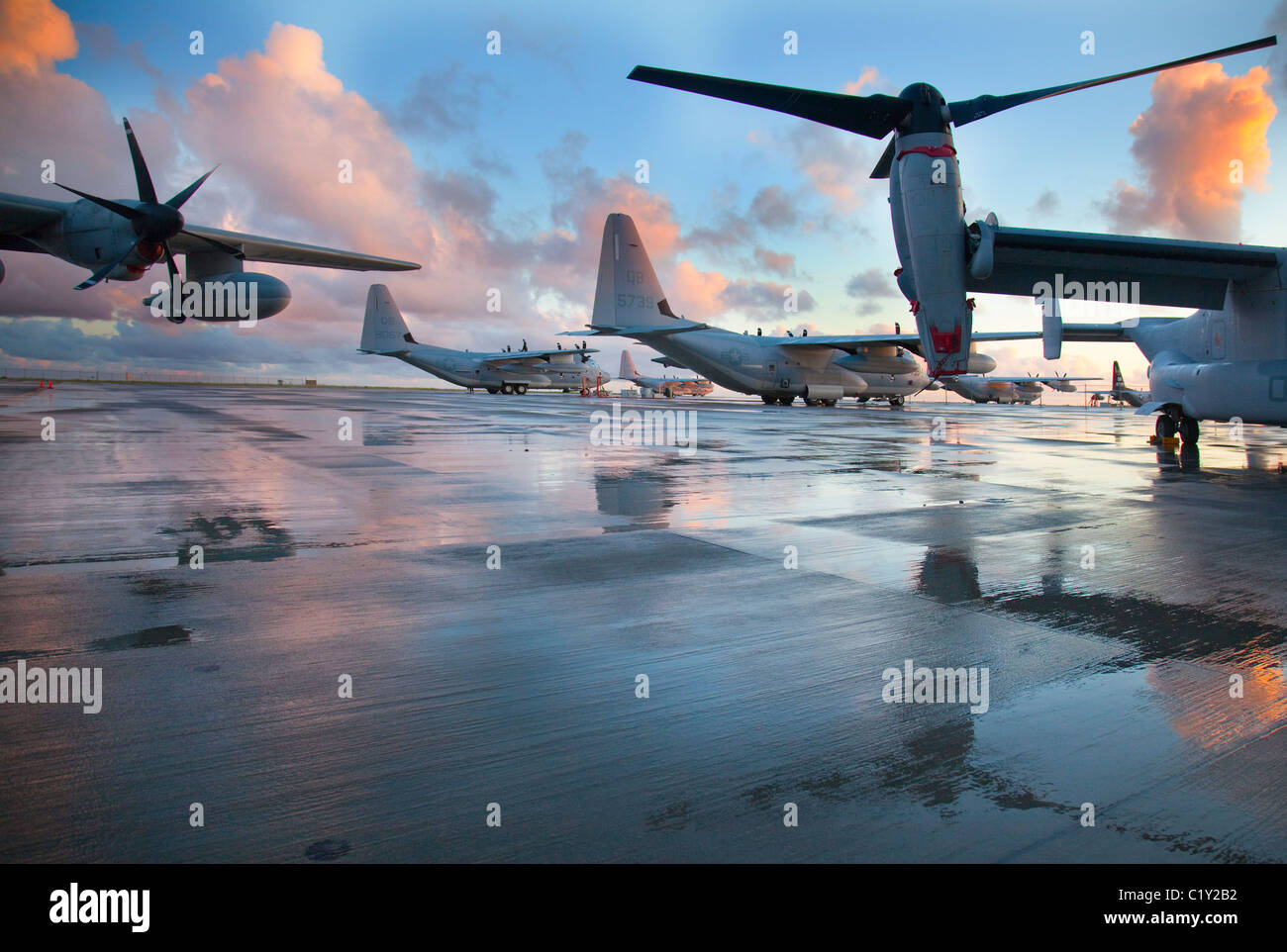 MV 22 Osprey avion au Marine Corps Air Station Miramar CA Banque D'Images