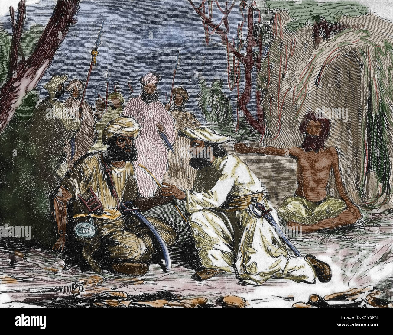 L'Inde. Rébellion Sepoy (1857). Sepoy conspiration. Banque D'Images
