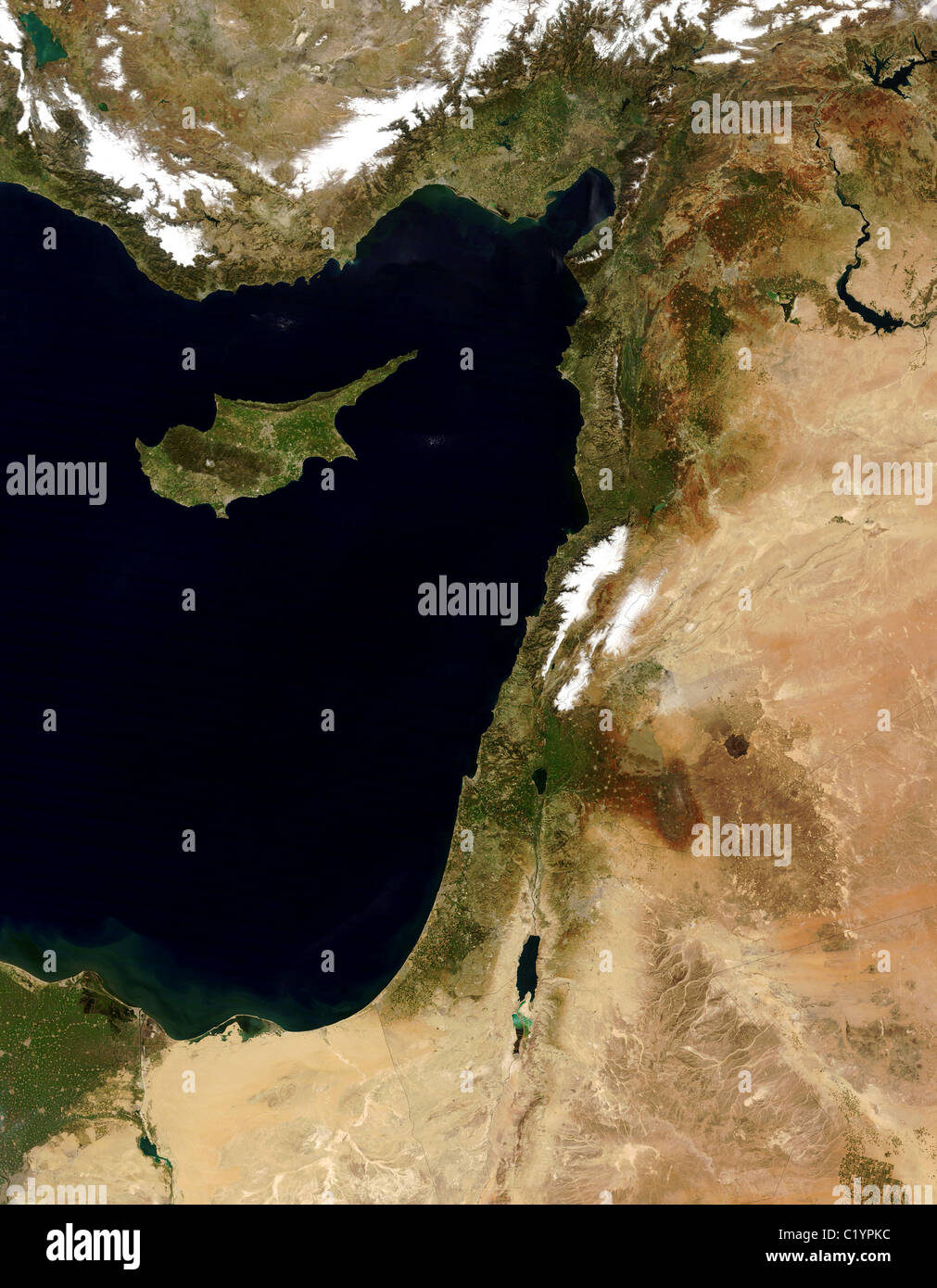 Liban, Syrie, Israël, Egypte, Jordanie, Chypre et Méditerranée orientale Banque D'Images