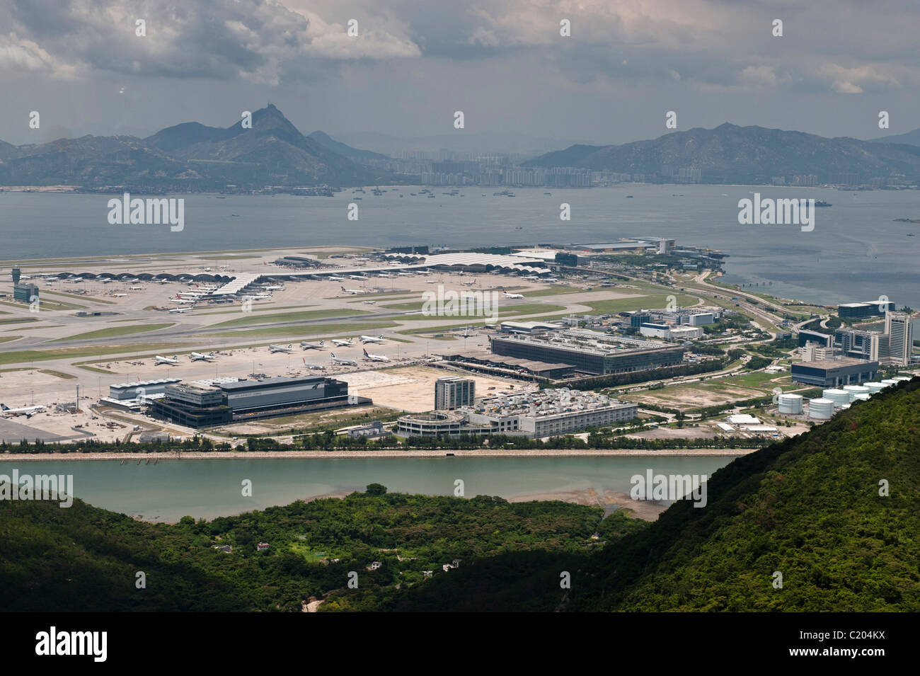 Le Ngong Ping 360 est un projet touristique sur l'île de Lantau à Hong Kong. Banque D'Images