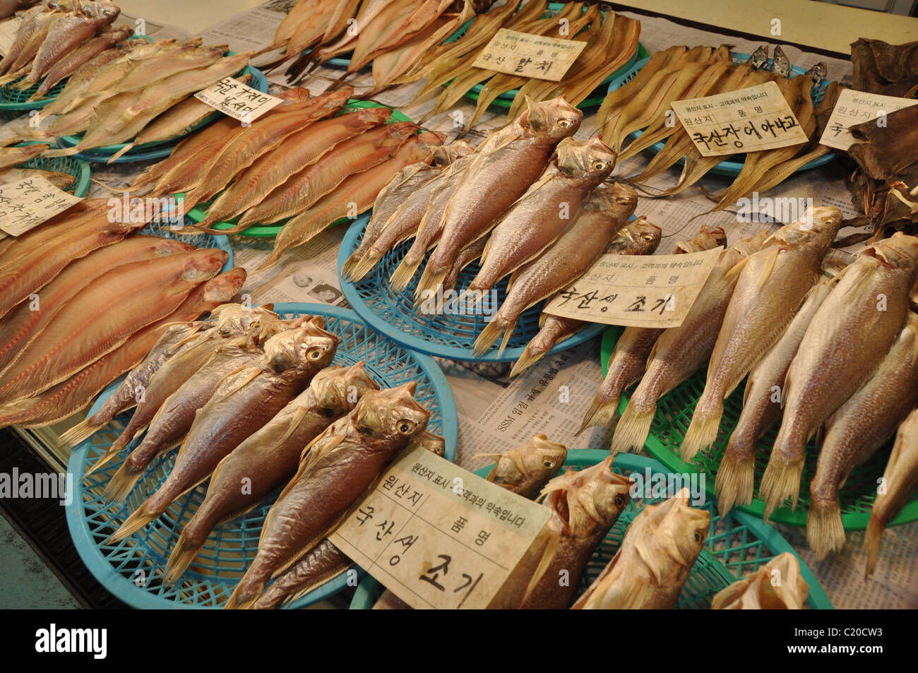 Marché aux poissons de Jagalchi, Busan, Corée du Sud Banque D'Images