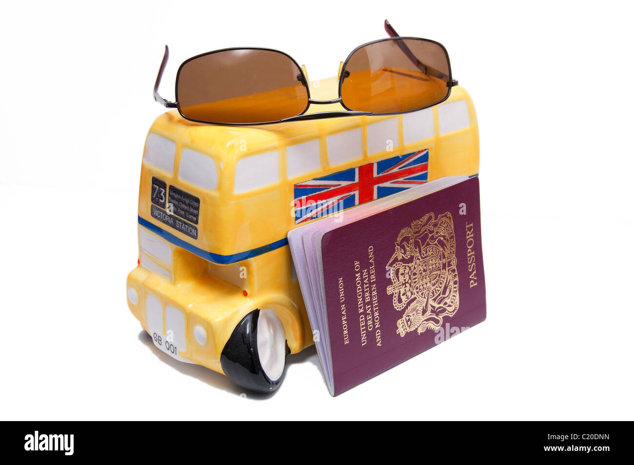 Financial Concept, humour, voyage, pauvres, la banque vide. Banque D'Images