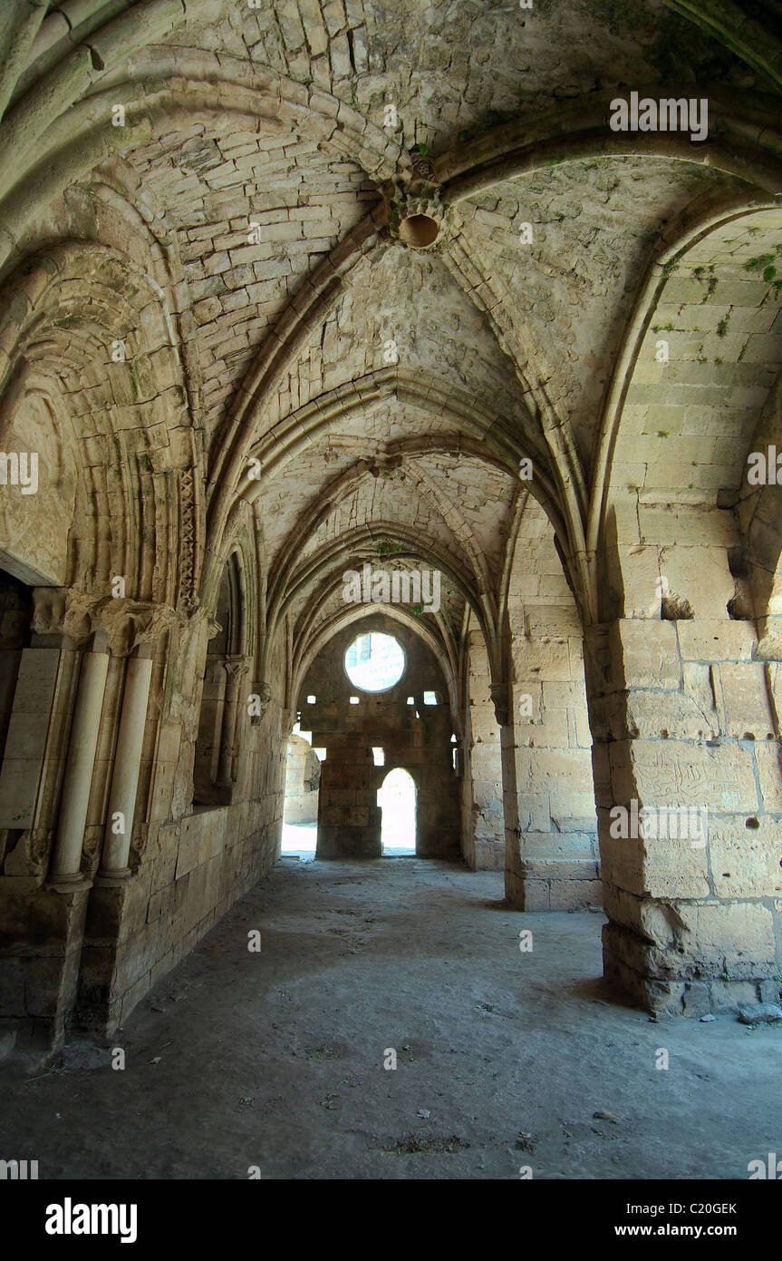 Krak des Chevaliers, château des Croisés en Syrie Banque D'Images