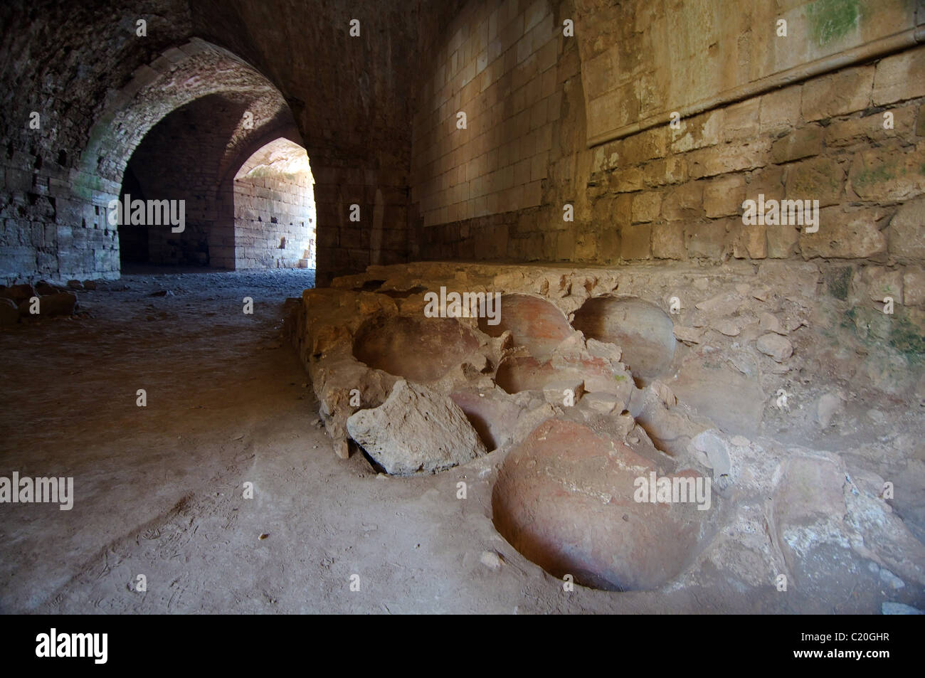 Krak des Chevaliers, château des Croisés en Syrie Banque D'Images