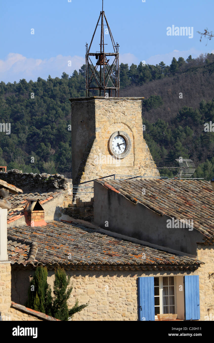 Aperçu du village d'Ansouis dans le Luberon Banque D'Images