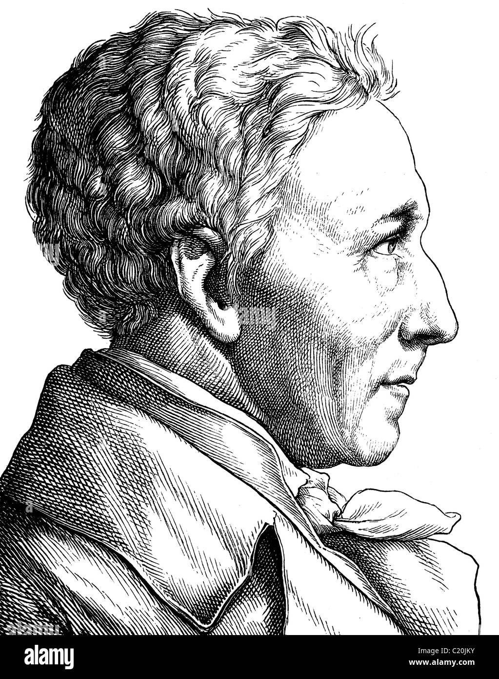L'amélioration de l'image numérique d'Albrecht Thaer, chercheur et fondateur de la science de l'économie agricole, 1752 - 1828, portrait, Banque D'Images