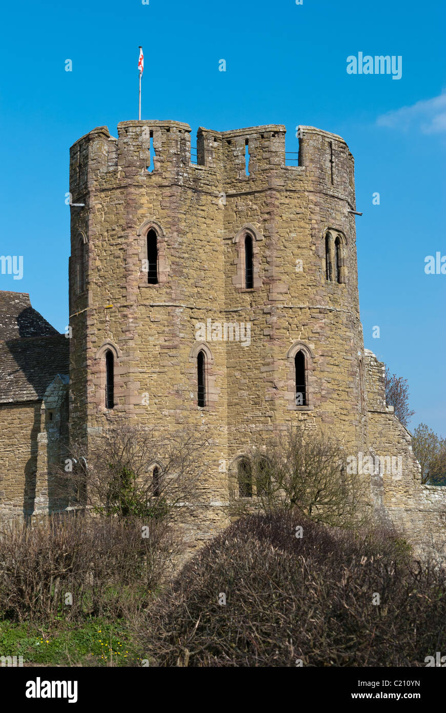Stokesay Castle dans le Shropshire Banque D'Images
