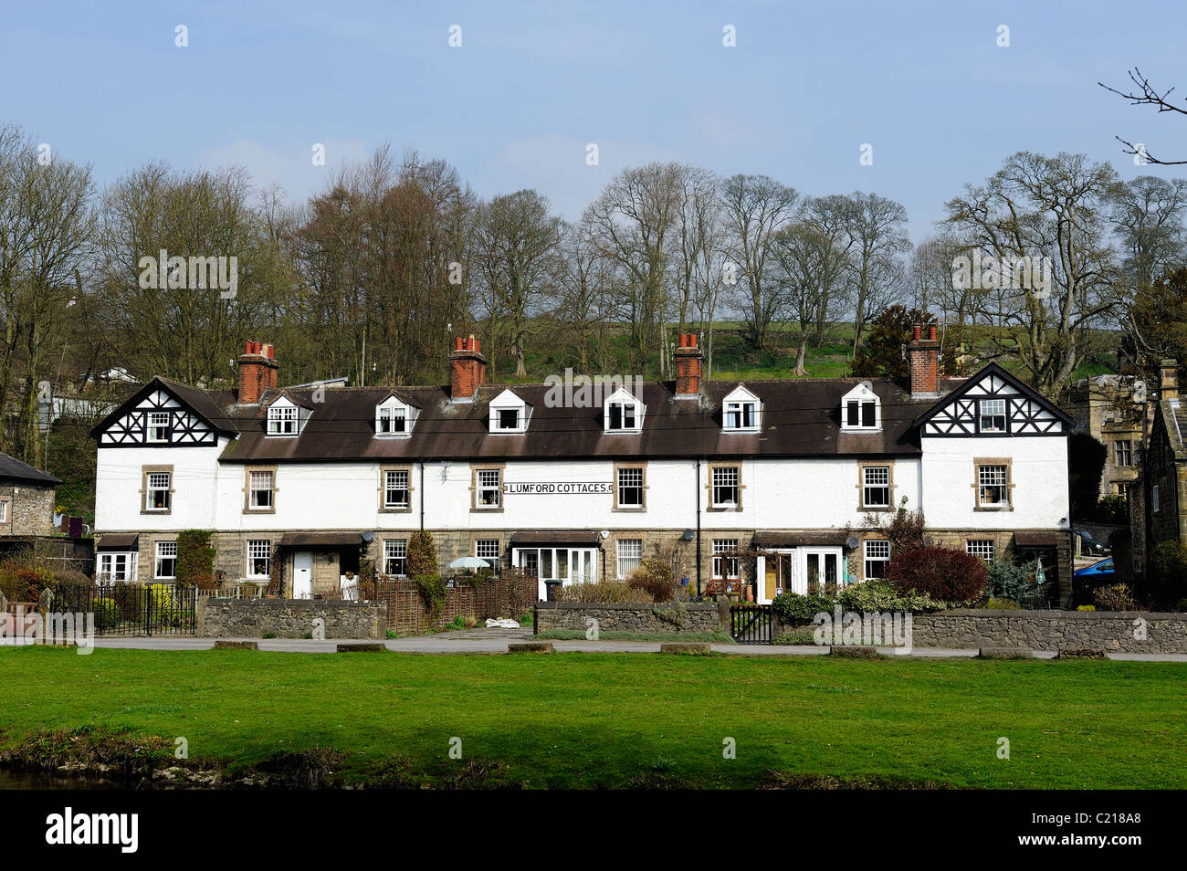 Lumford cottages bakewell derbyshire, Angleterre, Royaume-Uni Banque D'Images