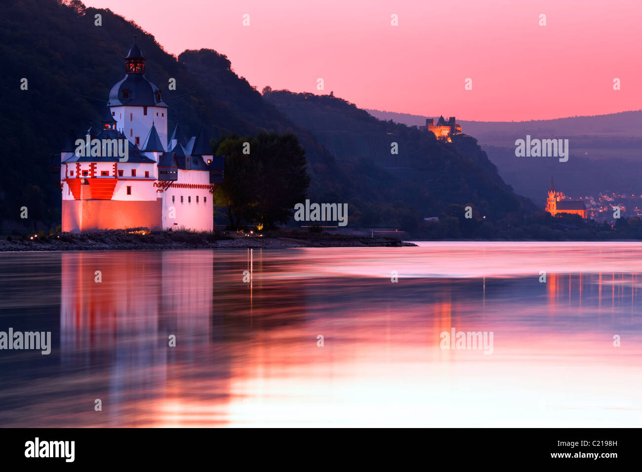 Château Pfalzgrafenstein / Oberwesel, Allemagne Banque D'Images