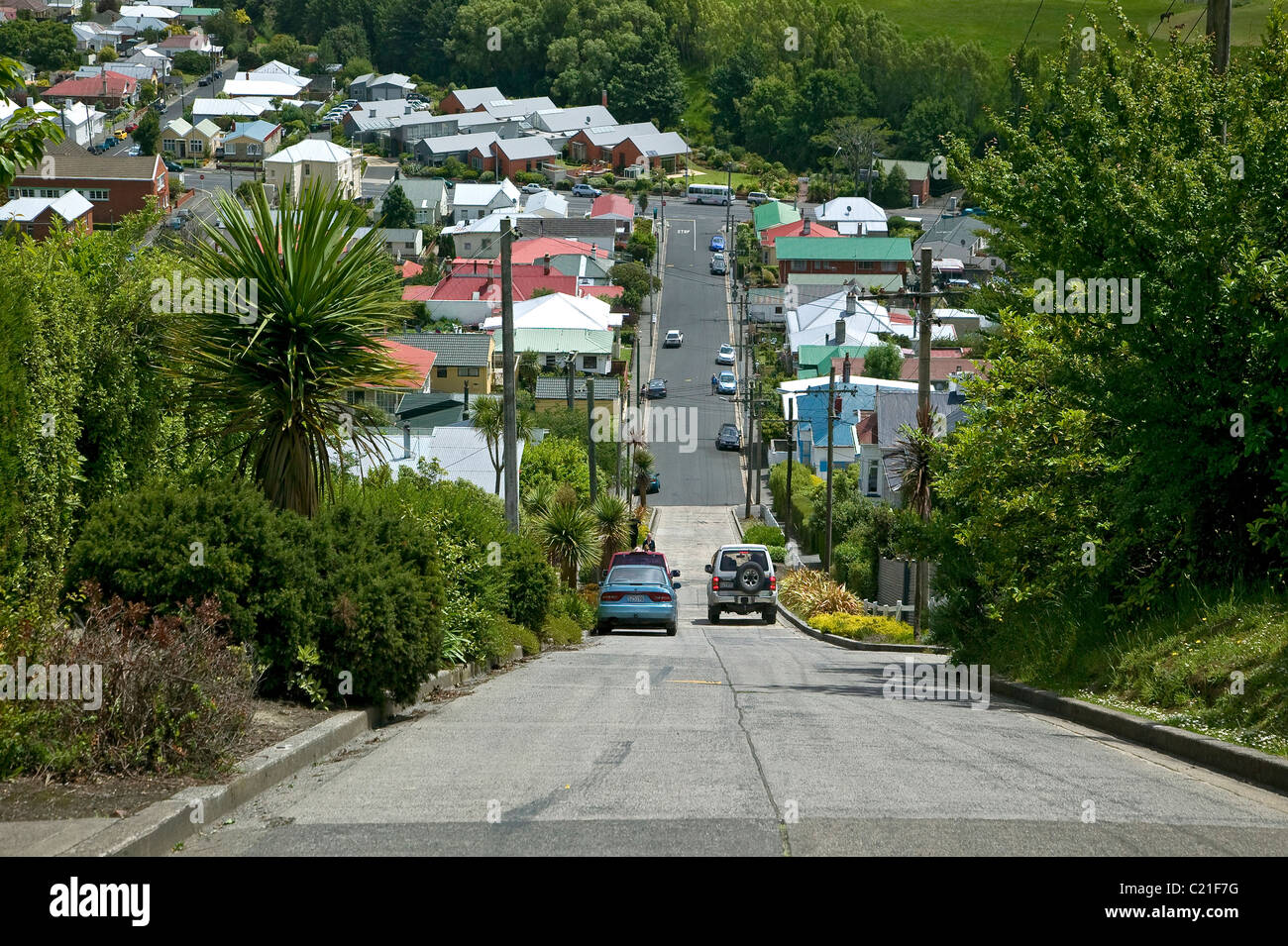 Baldwinstreet à Dunedin Nouvelle Zélande Banque D'Images