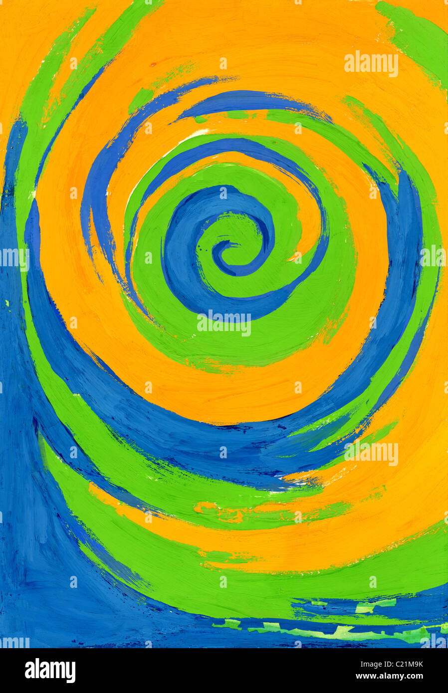 La peinture abstraite swirl background Banque D'Images