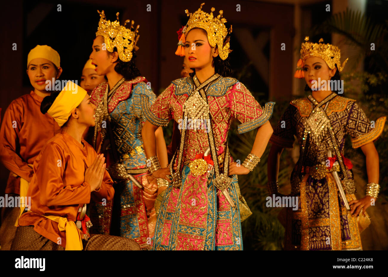 Danseur classique thaïlandais à Bangkok le week-end musée show , Bangkok, Thaïlande Banque D'Images