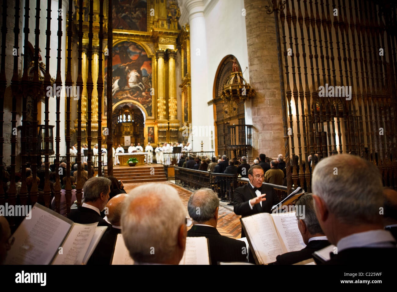 Les concerts de masse et à l'église de l'Ascension au monastère de Yuso, à San Millán de la Cogolla, La Rioja, Espagne Banque D'Images
