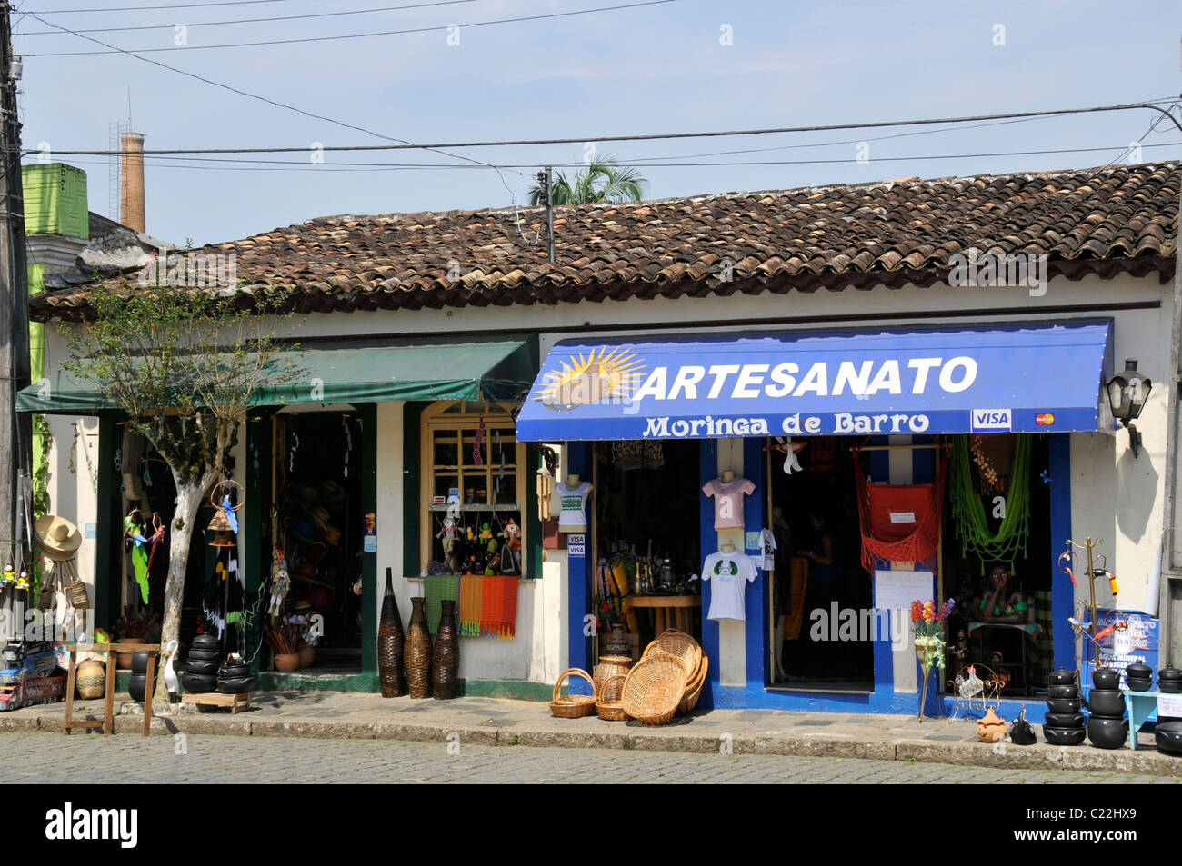 Les boutiques de cadeaux, Morretes, Paraná, Brésil Banque D'Images
