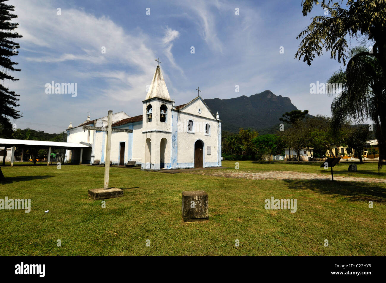Église de San Sébastien, Morretes, Paraná, Brésil Banque D'Images