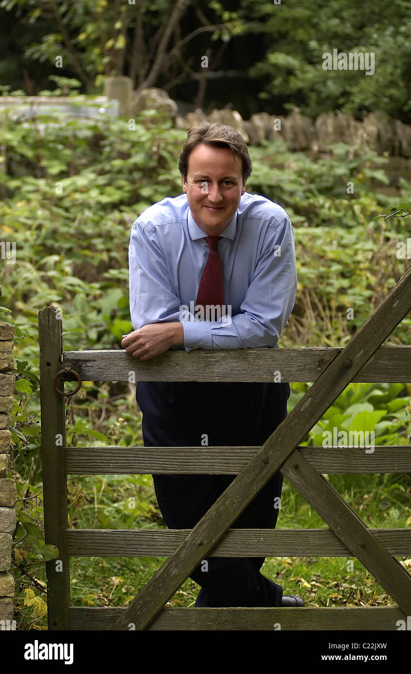 David Cameron à son Whitney, UK Accueil. Banque D'Images