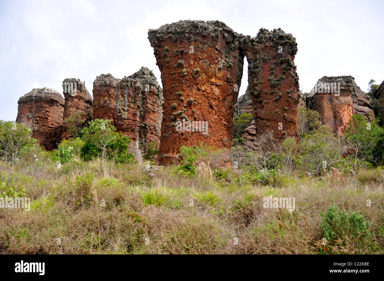 Formations de grès intrigante, Vila Velha State Park, Ponta Grossa, Paraná, Brésil Banque D'Images