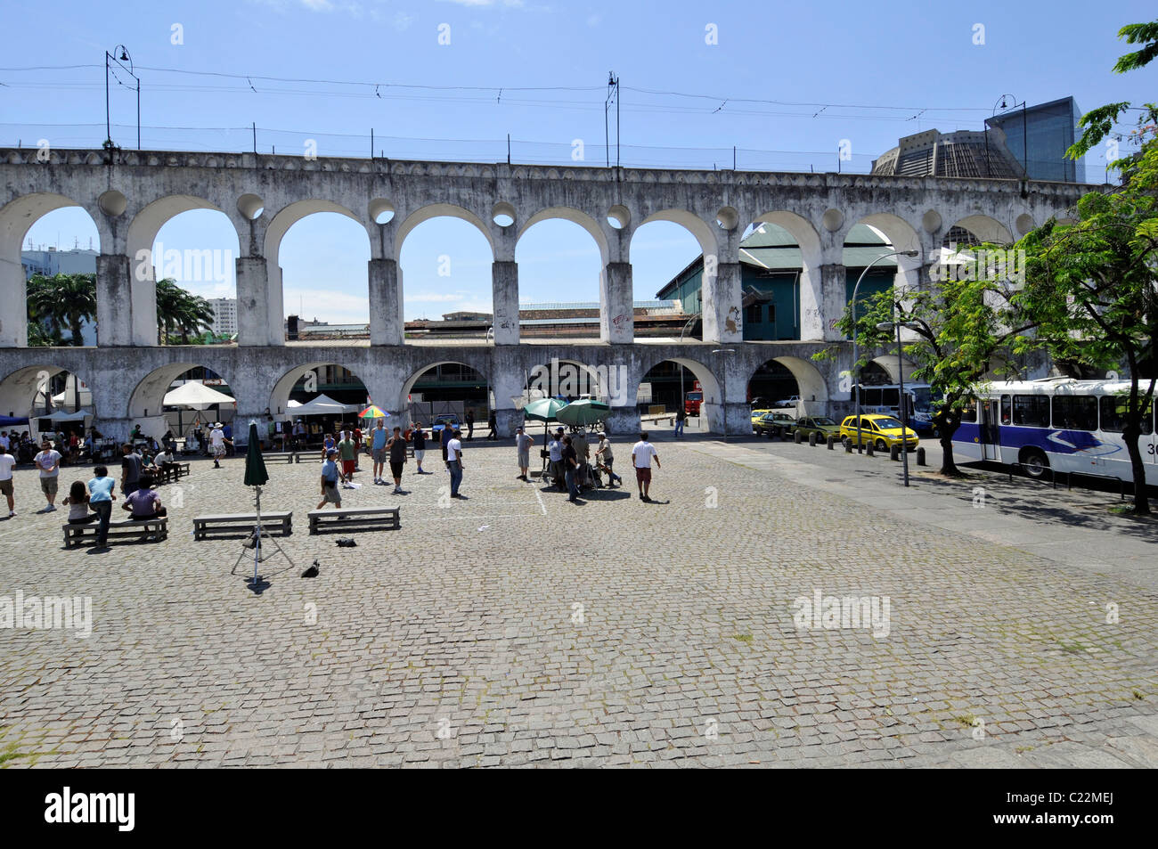 Arches de Lapa, Rio de Janeiro, Brésil Banque D'Images