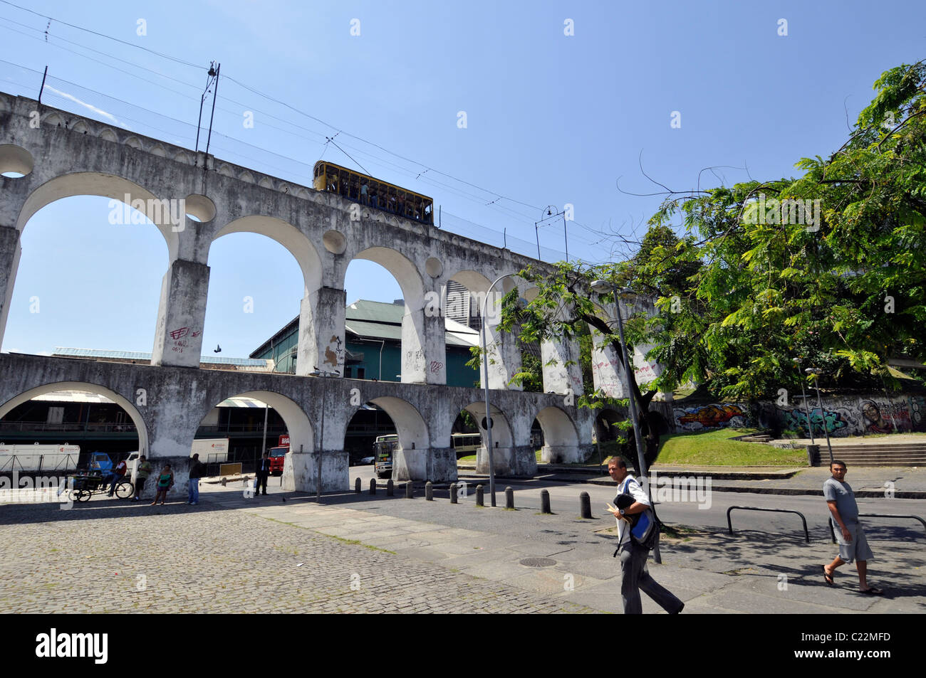 Arches de Lapa, Rio de Janeiro, Brésil Banque D'Images