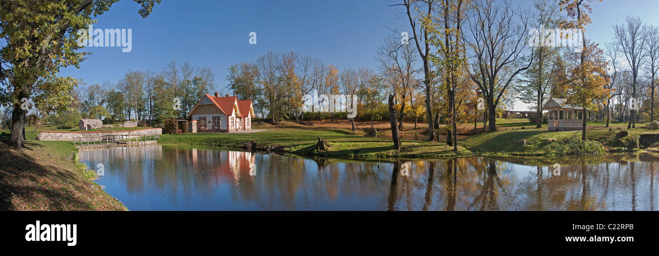 Luke Manor Park et à l'automne, du comté de Tartu, Estonie Banque D'Images