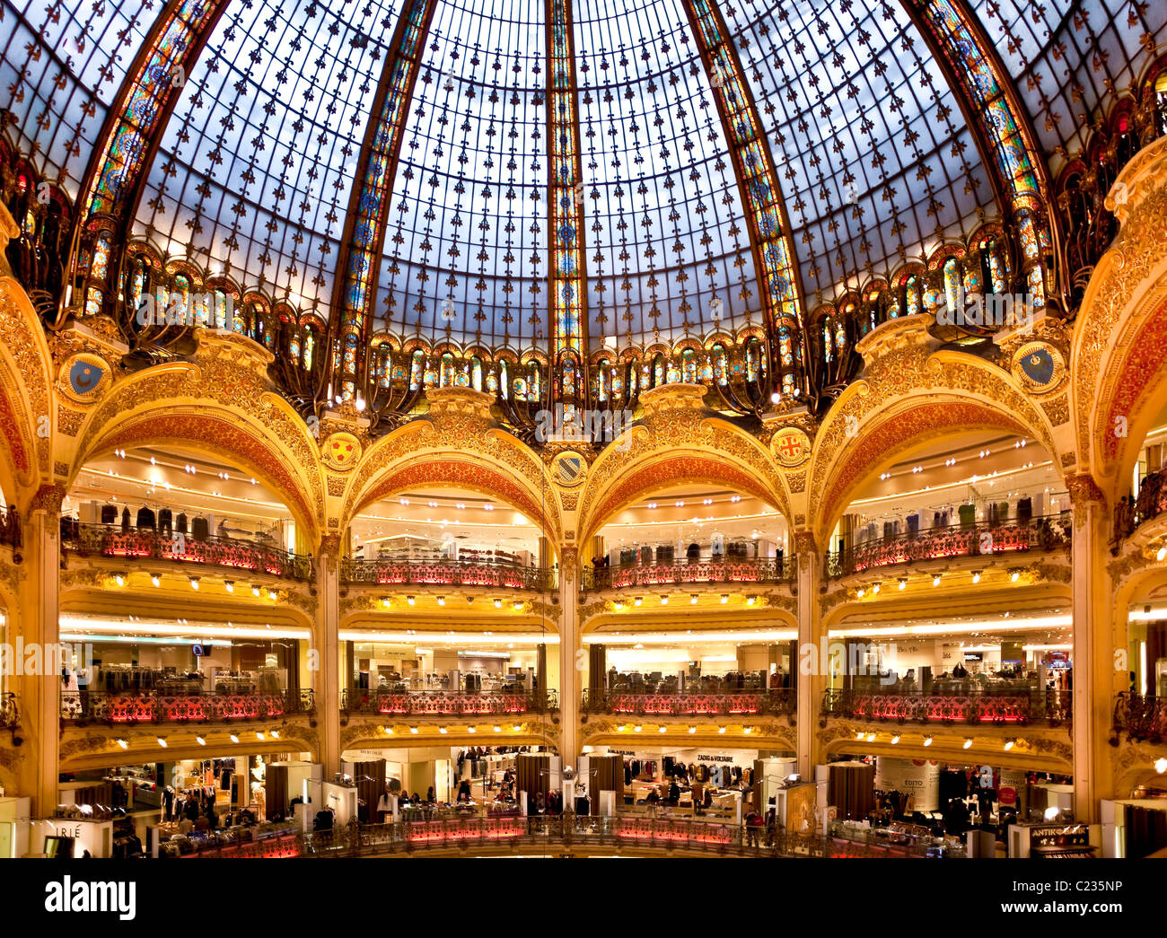 Grand magasin Galeries Lafayette Paris France. Lupica Studio Banque D'Images