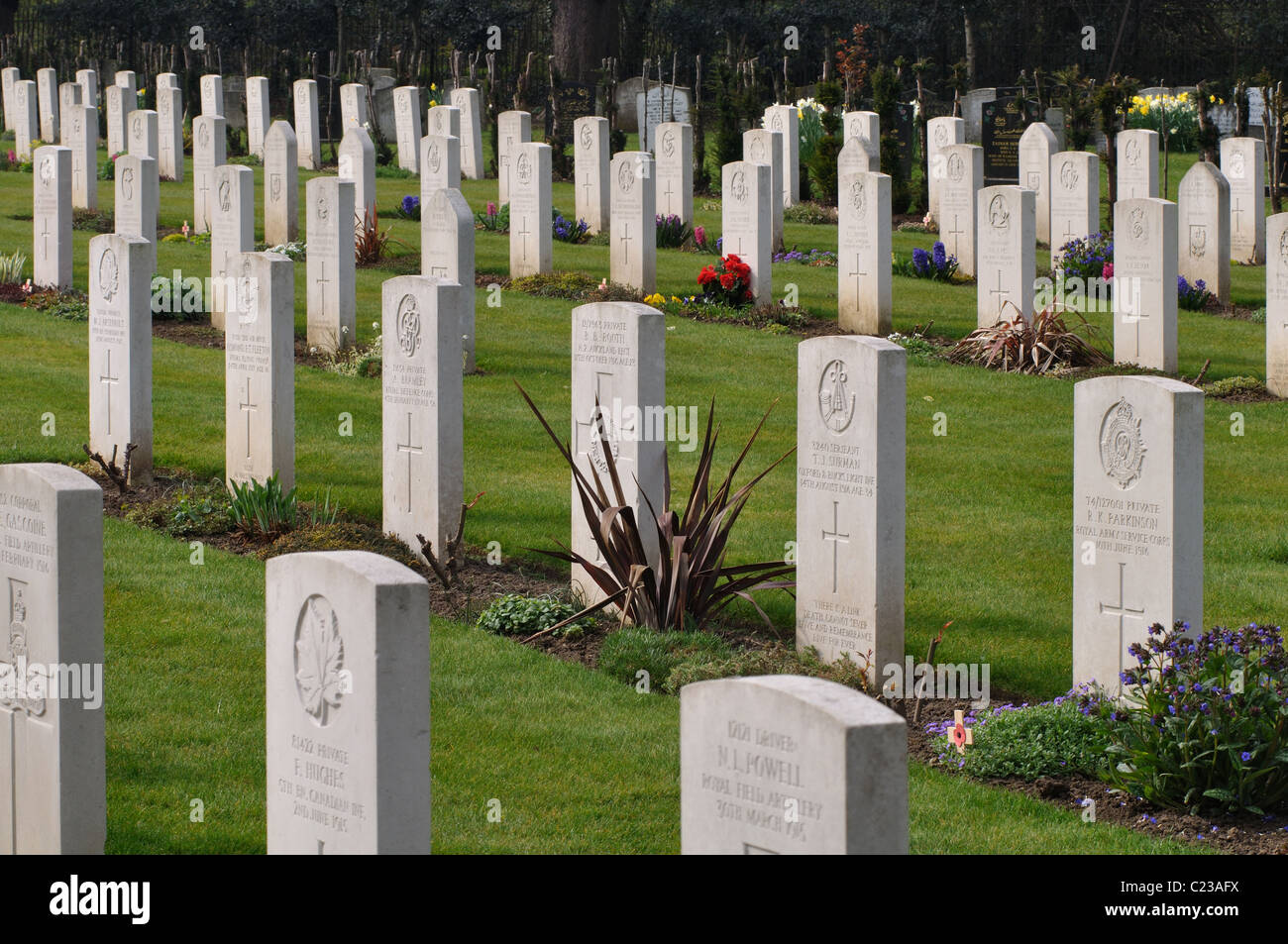 Des tombes de guerre, Botley Cemetery, Oxford, UK Banque D'Images