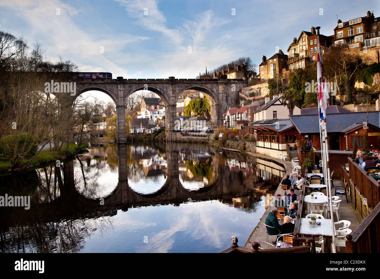La rivière Nidd, Knaresborough, Harrogate, North Yorkshire Banque D'Images
