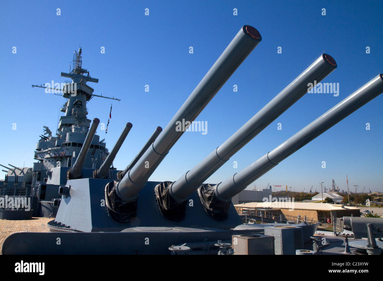 Au cuirassé USS Alabama Battleship Memorial Park, Mobile, Alabama, États-Unis. Banque D'Images