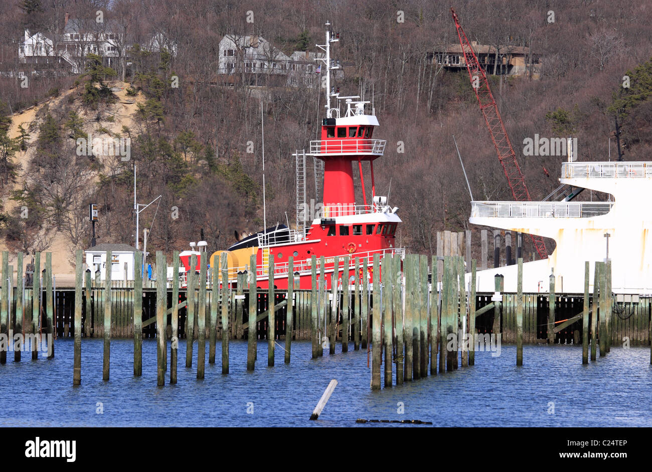 Port Jefferson harbor, Long Island NY Banque D'Images