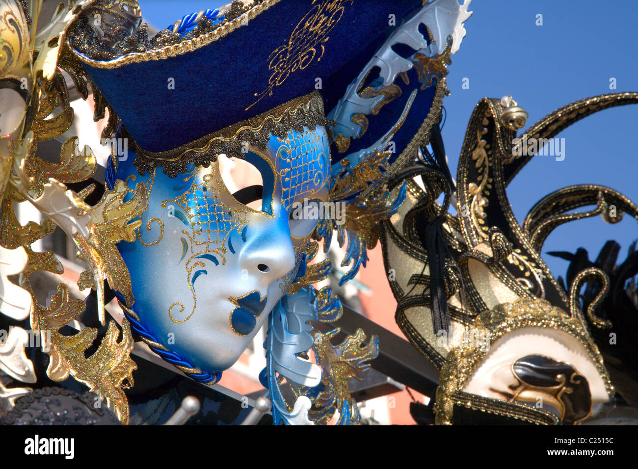 Venise - masque bleu de market Banque D'Images