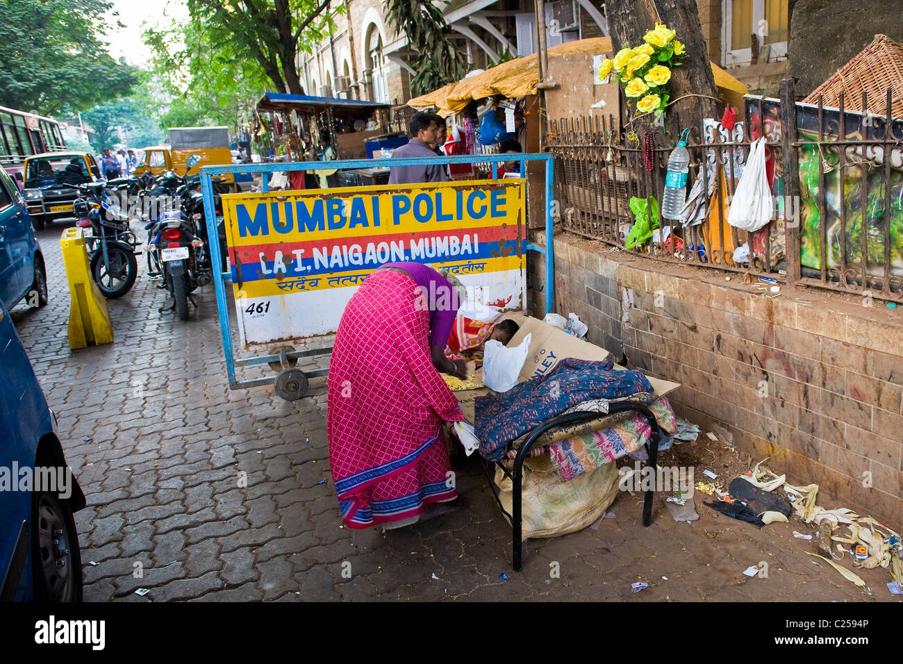 L'agitation sociale, Mumbai, Inde Banque D'Images
