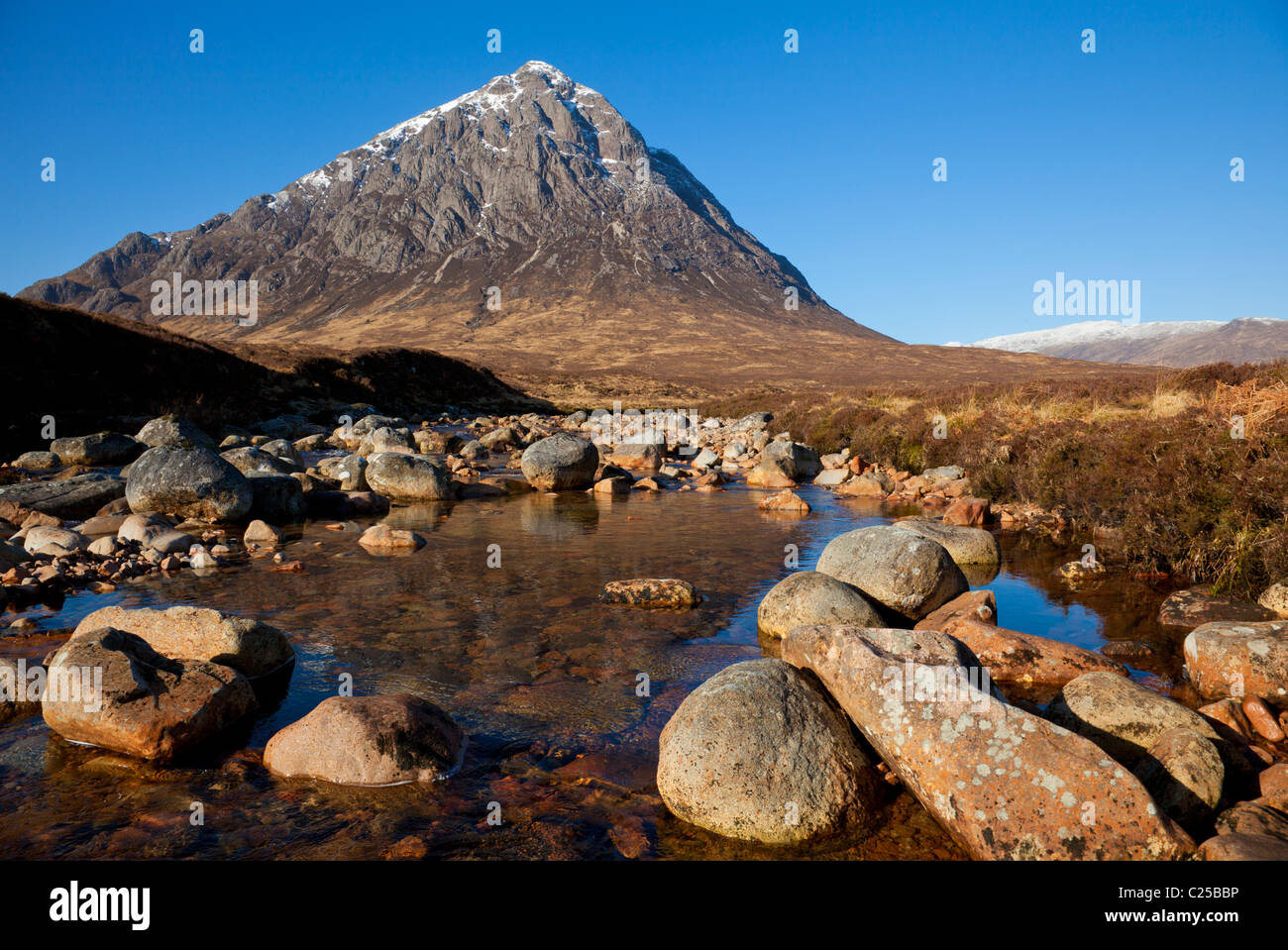 Buachaille Etive Mor Glen Etive et Glen Coe junction Rannoch Moor haut Scottish Highlands Scotland UK GB EU Europe Banque D'Images