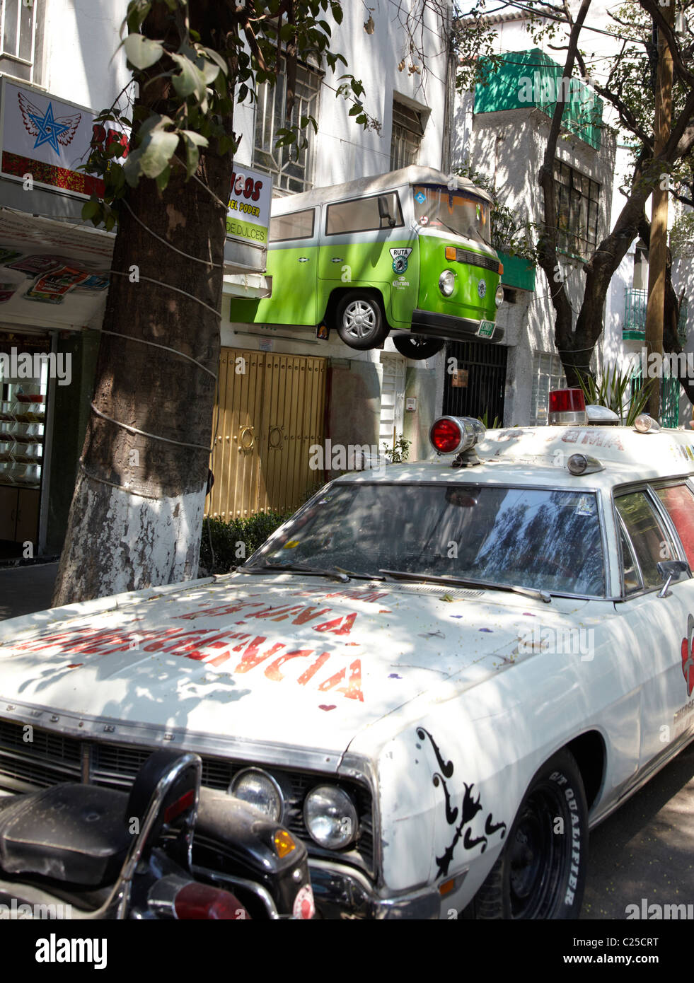 Classic American Ambulance Mexico City Banque D'Images