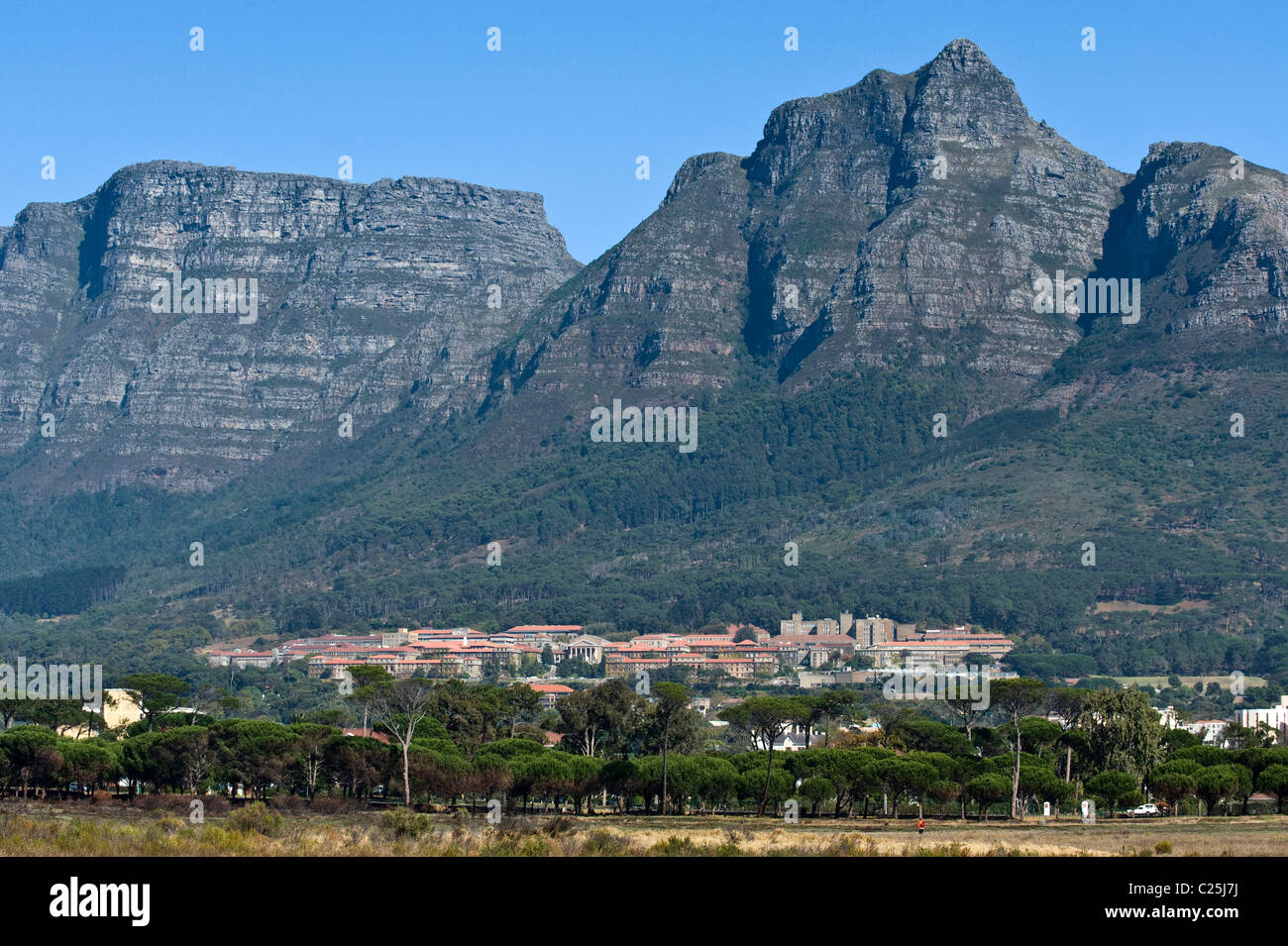 Avis de l'Université de Cape Town au pied de Table Mountain, Cape Town Afrique du Sud Banque D'Images