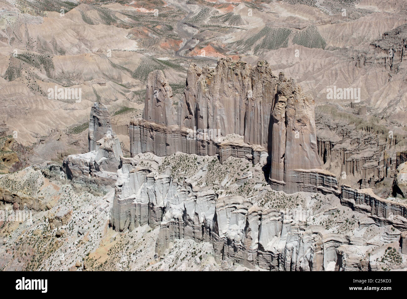 Les paysages des Andes Bolivie canyons de l'érosion Banque D'Images