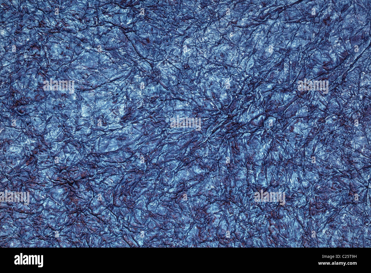 Froissé papier bleu Banque D'Images