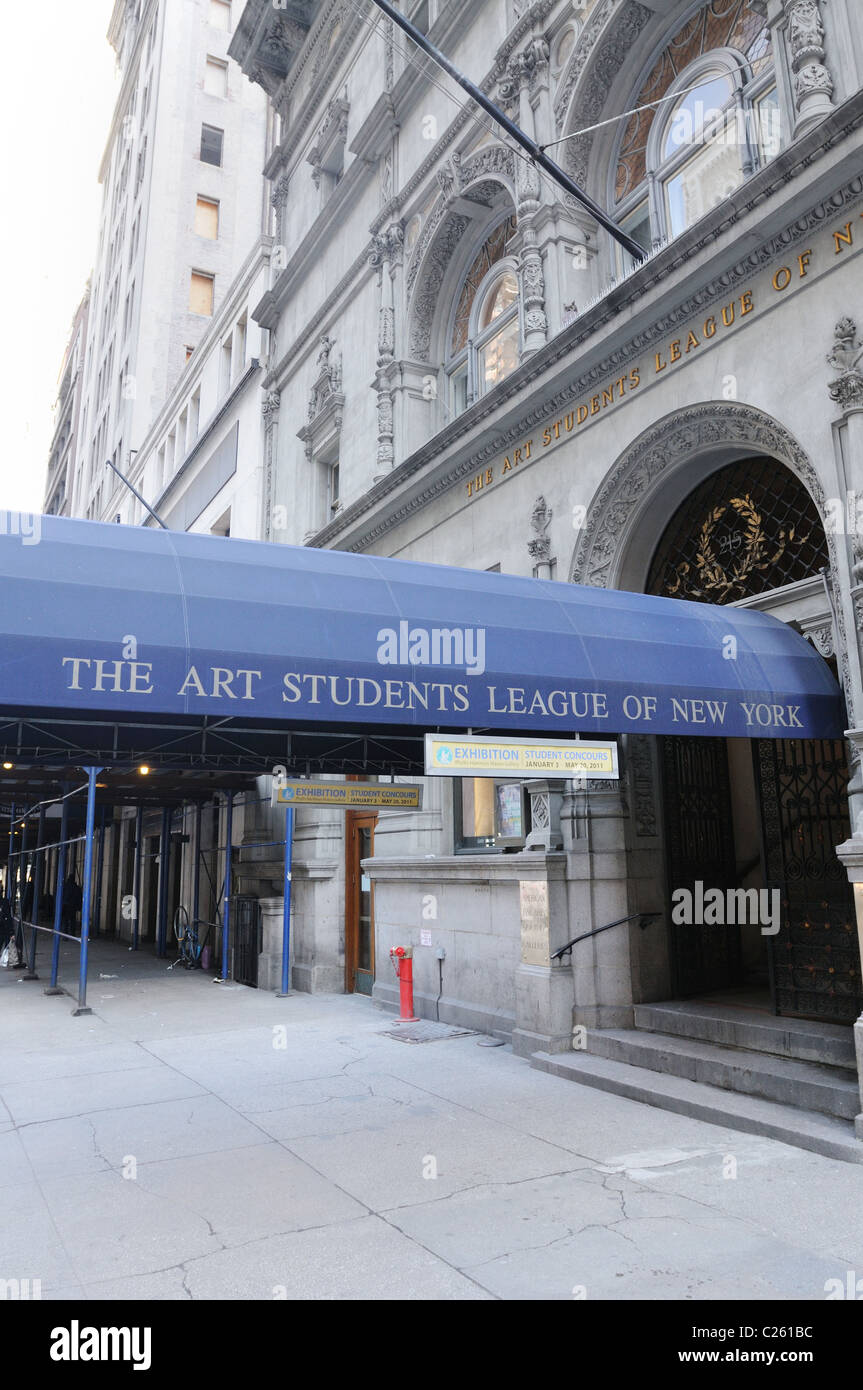 L'Art Students League de New York sur West 57th Street à New York. Banque D'Images