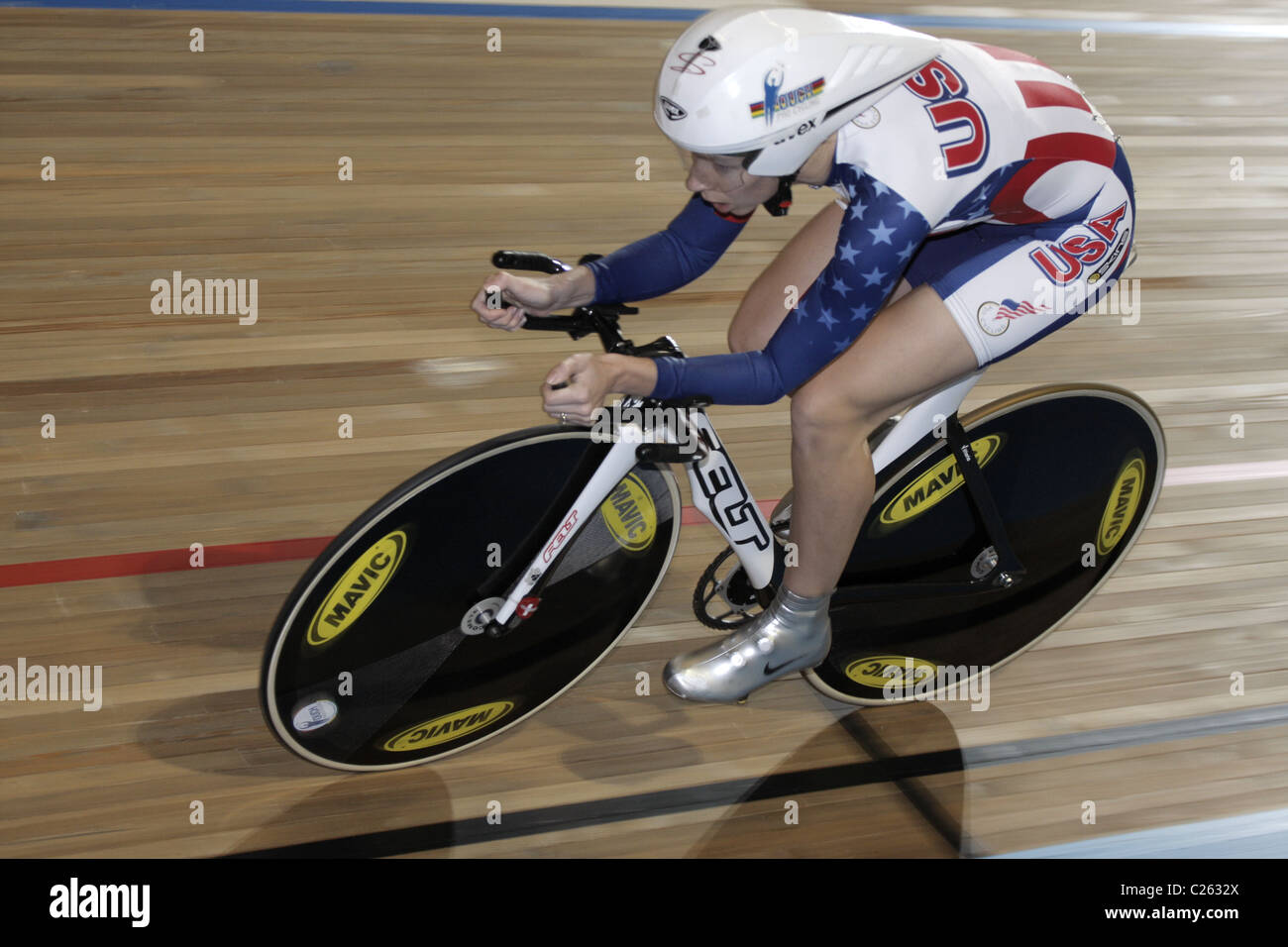 Sarah Hammer USA us nord-américain poursuite individuelle aux championnats du monde de cyclisme sur piste aux Jeux Olympiques Jeux Olympiques des athlètes Banque D'Images