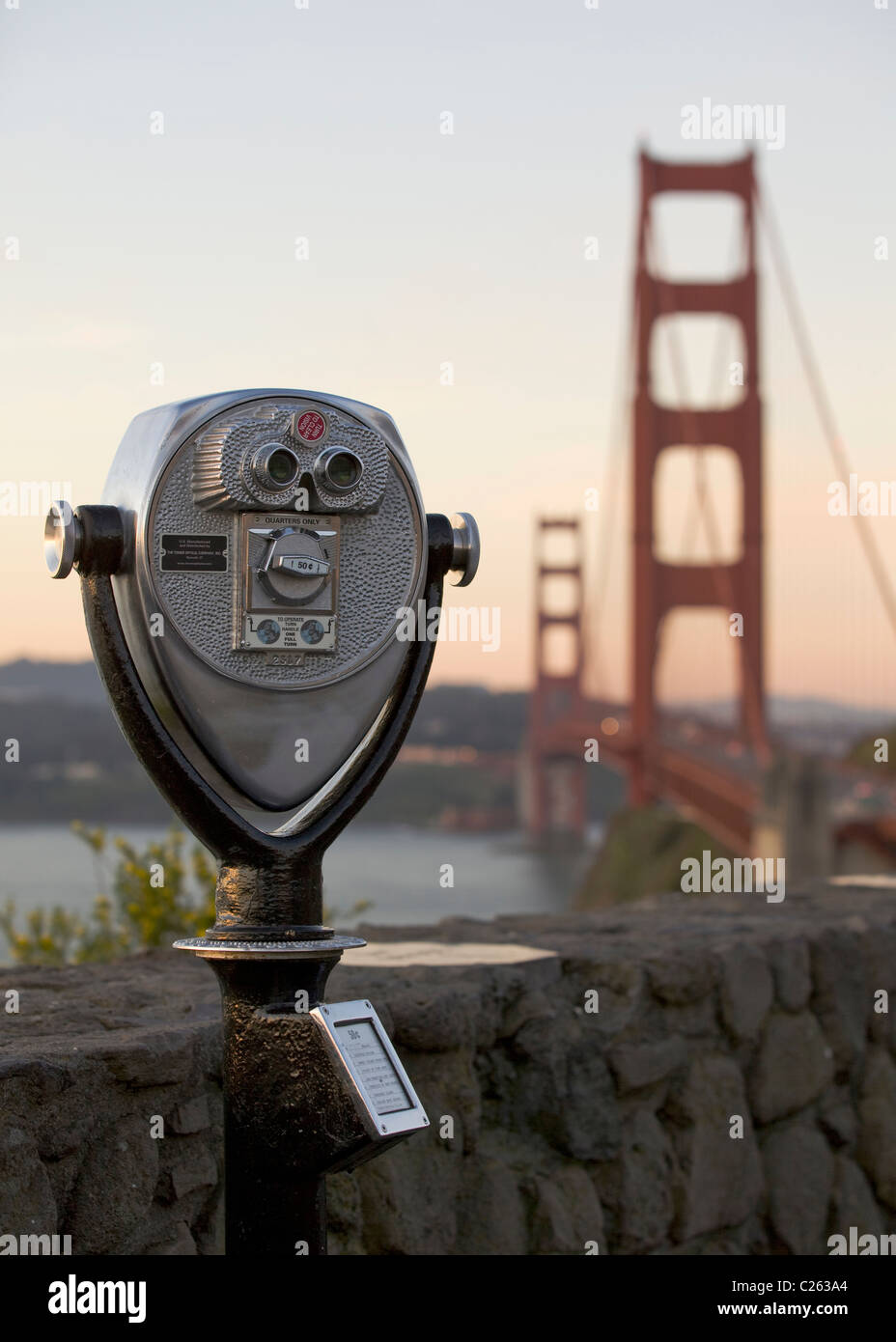 Le Golden Gate Bridge à partir du point Vista donnent sur - San Francisco, California USA Banque D'Images