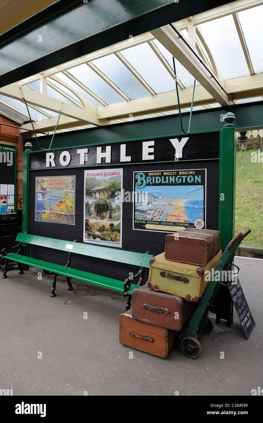 Rothley signe gare grand central railway england uk Banque D'Images