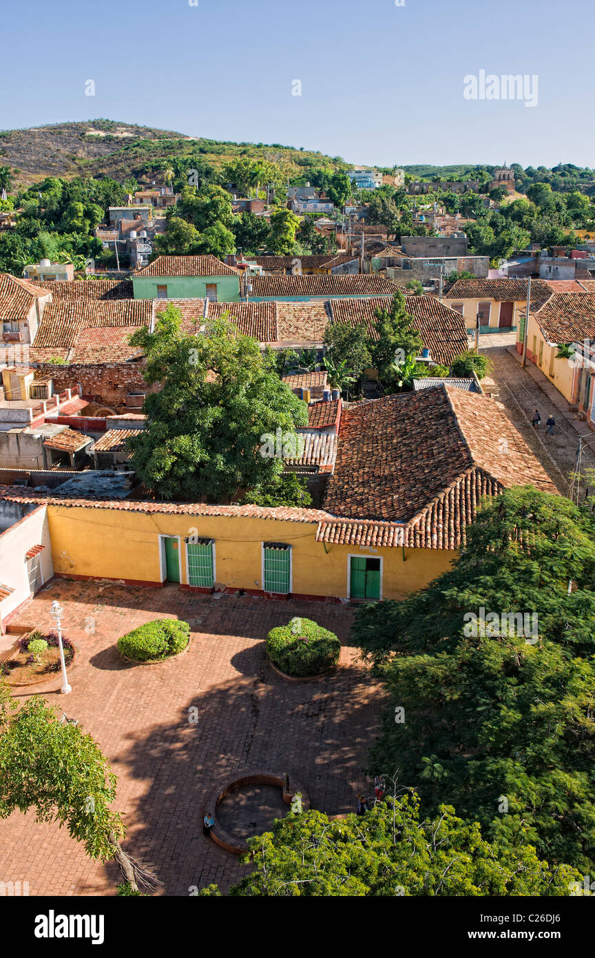 Maisons coloniales, Trinidad, la province de Sancti Spiritus, Cuba Banque D'Images